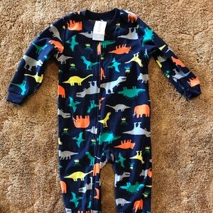 Carters 3T fleece dinosaur footie pajamas